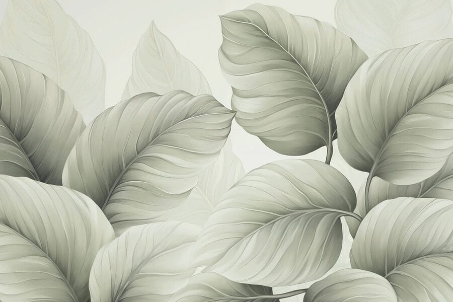 Delicate groene bladeren in harmonie