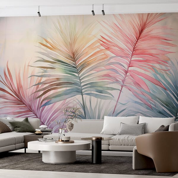 Zachte tinten van delicate palmbladeren Zachte tinten van delicate palmbladeren