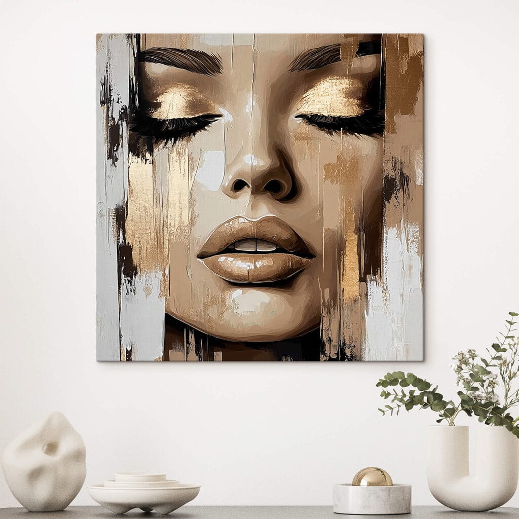 Painting of a woman's face