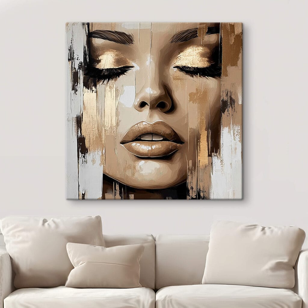 Painting of a woman's face