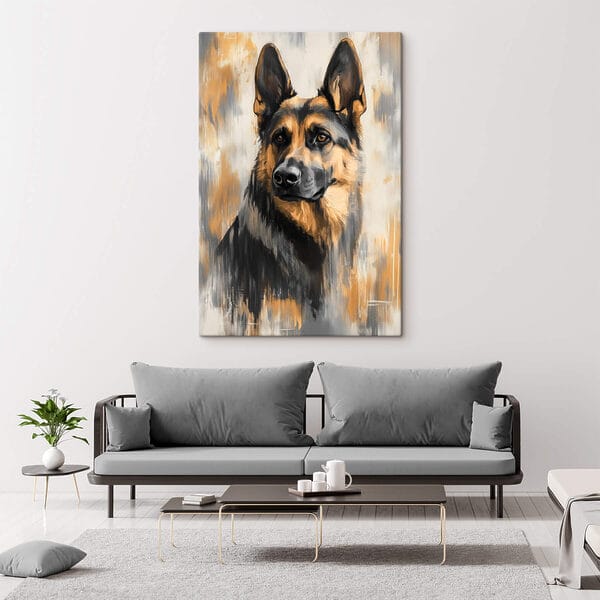 Schilderij van een hond Schilderij van een hond
