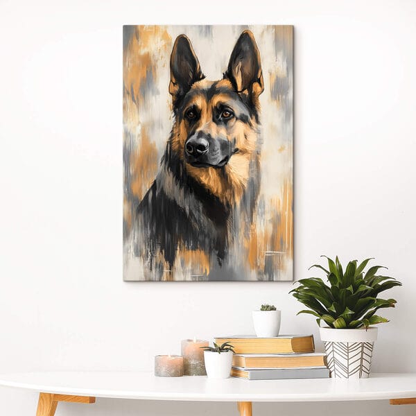 Schilderij van een hond Schilderij van een hond