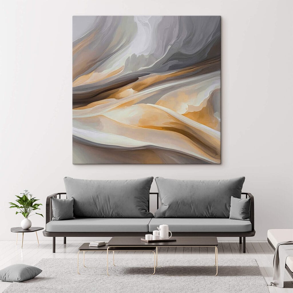 Abstract waves of soft colors