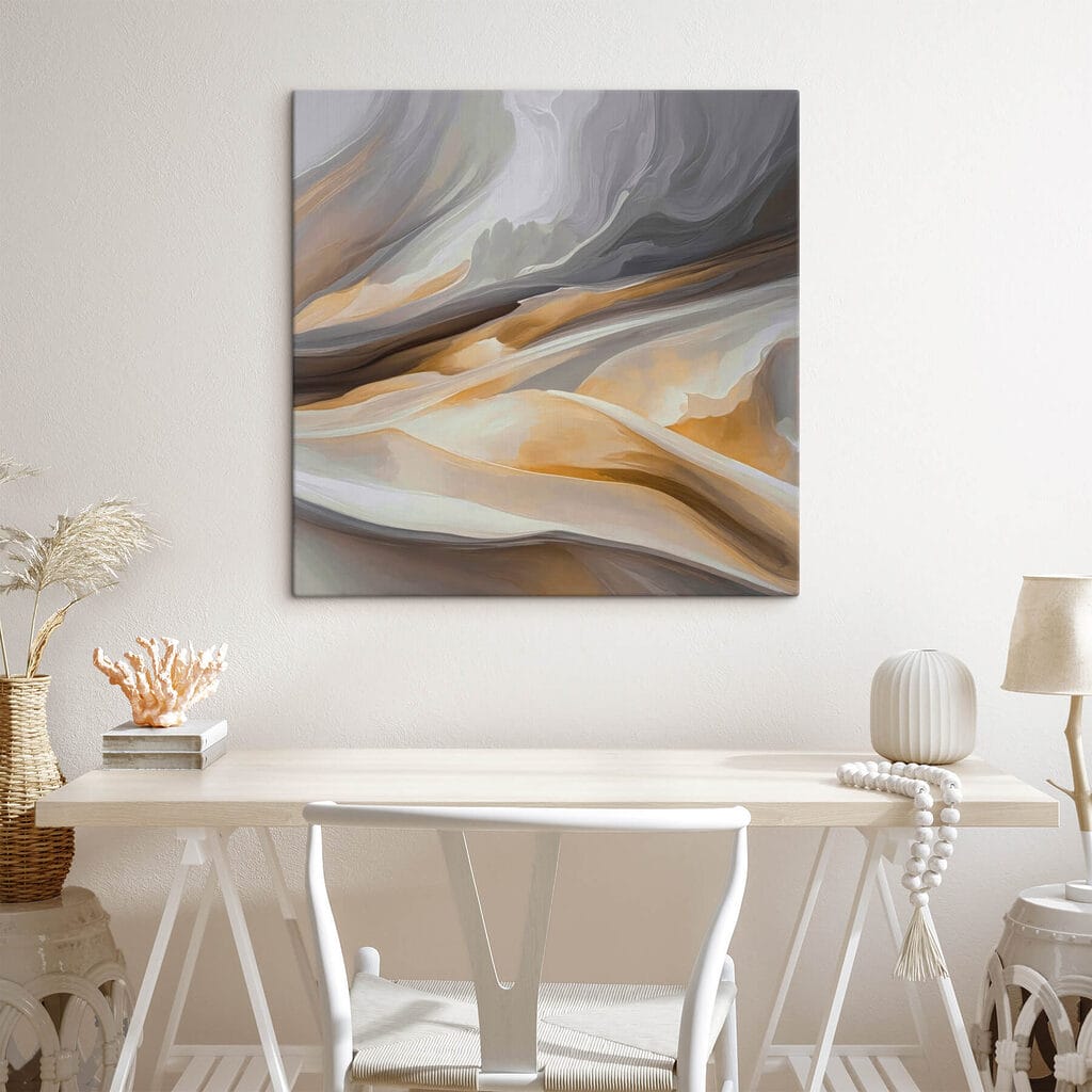 Abstract waves of soft colors