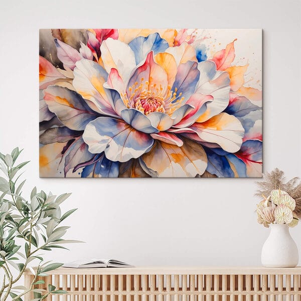 Schilderij van een bloem Schilderij van een bloem