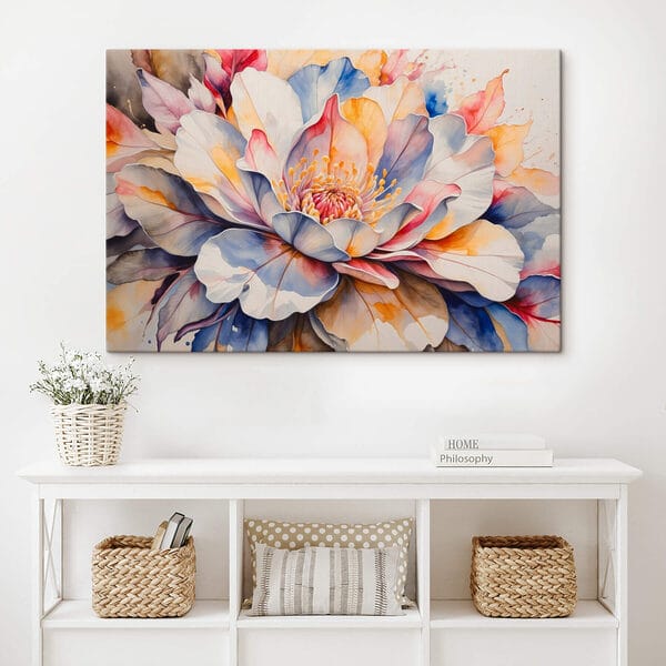 Schilderij van een bloem Schilderij van een bloem