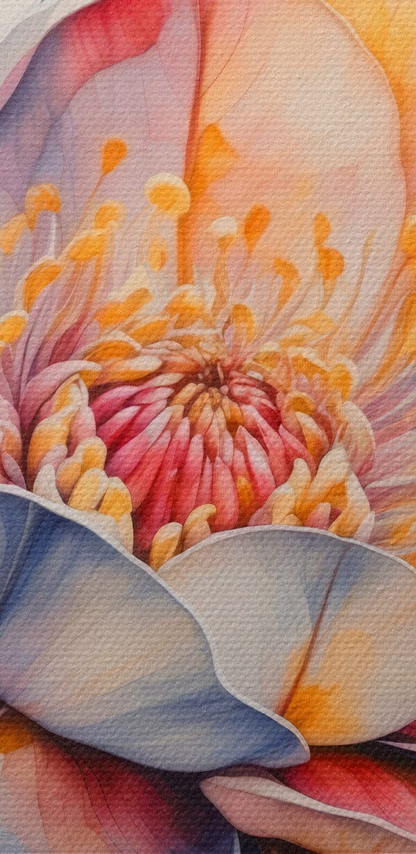 Schilderij van een bloem Schilderij van een bloem
