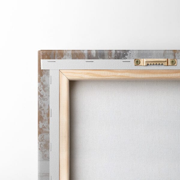 Schilderij van een witte en bruine muur Schilderij van een witte en bruine muur