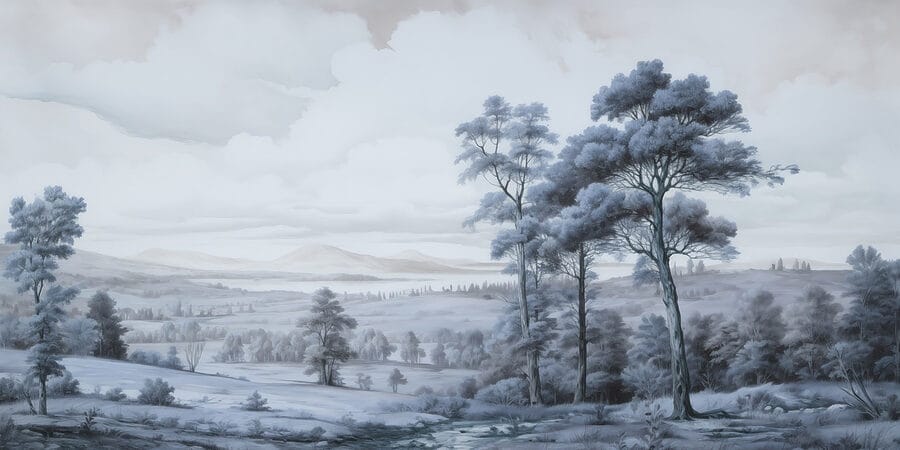Landschap met bomen en een rivier
