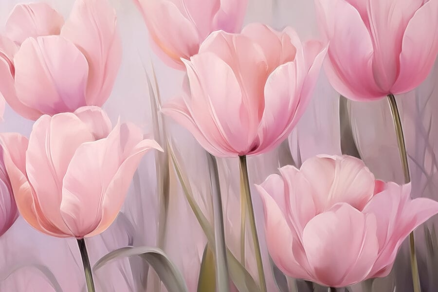 Groep roze bloemen