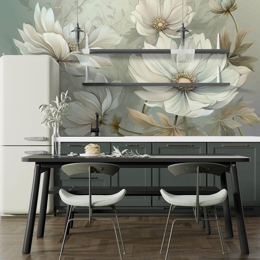 Delicate bloemen in serene tinten