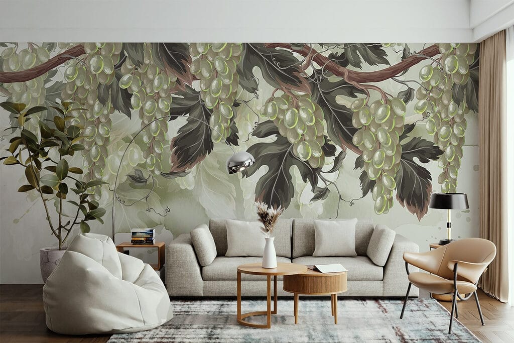 Bunch of grapes on a vine Bunch of grapes on a vine