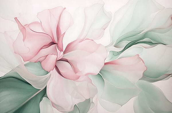 Gevoelige pastel bloemenabstractie Gevoelige pastel bloemenabstractie