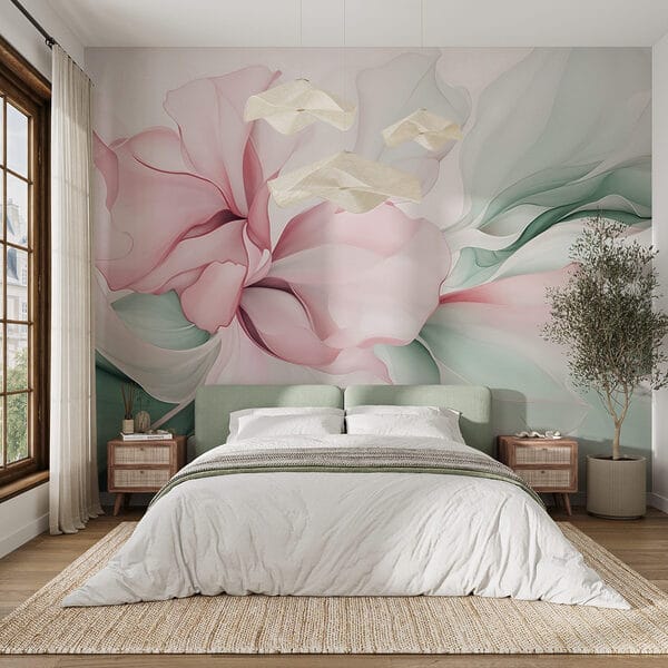Gevoelige pastel bloemenabstractie Gevoelige pastel bloemenabstractie