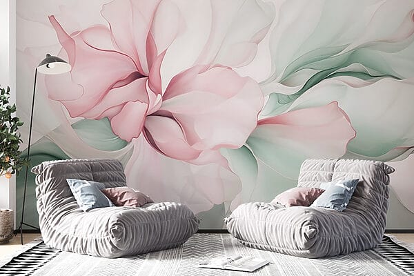 Gevoelige pastel bloemenabstractie Gevoelige pastel bloemenabstractie