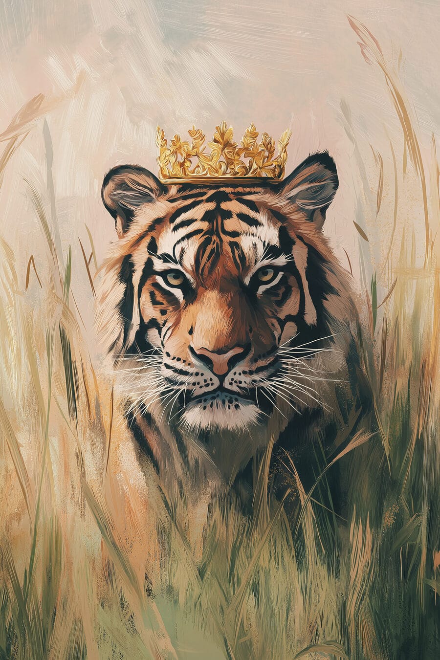 Tijger met een kroon