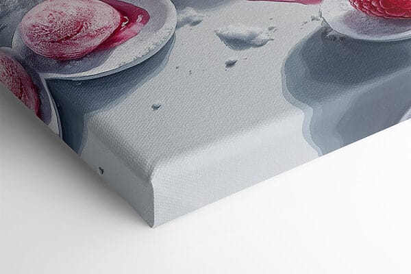Donut met roze glazuur en poedersuiker Donut met roze glazuur en poedersuiker