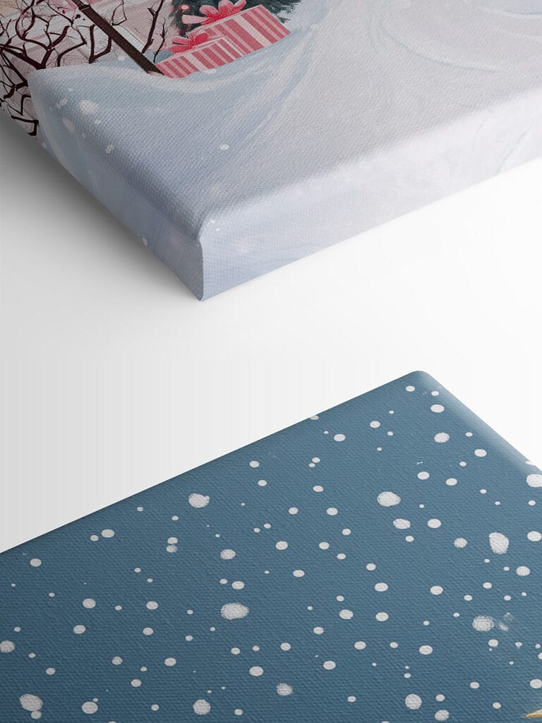 Christmas tree in front of a pink house Christmas tree in front of a pink house