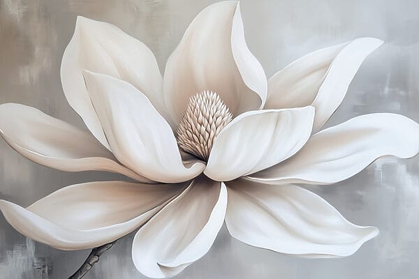 Witte bloem met bloemblaadjes Witte bloem met bloemblaadjes