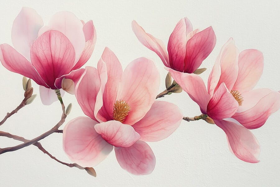 Groep roze bloemen