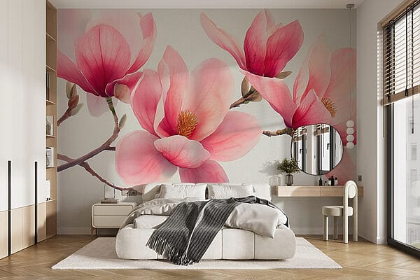 Groep roze bloemen Groep roze bloemen