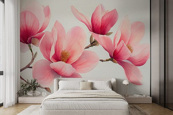 Groep roze bloemen Groep roze bloemen