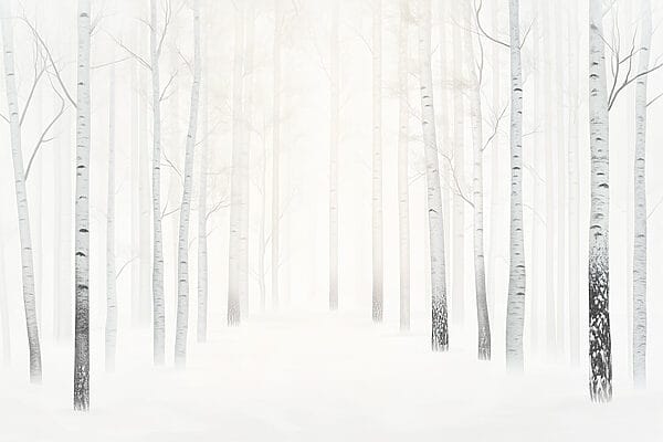Groep bomen in een besneeuwd bos Groep bomen in een besneeuwd bos