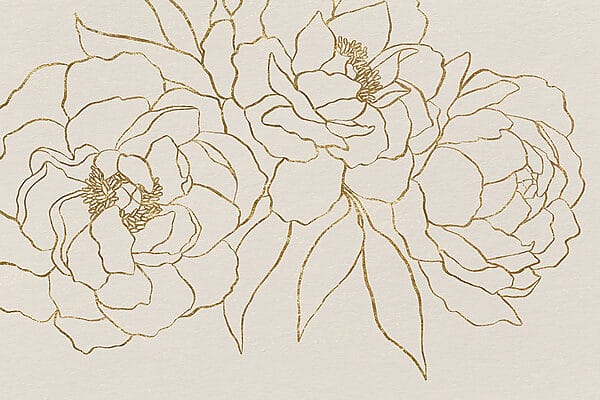 Tekening van bloemen op een wit oppervlak Tekening van bloemen op een wit oppervlak