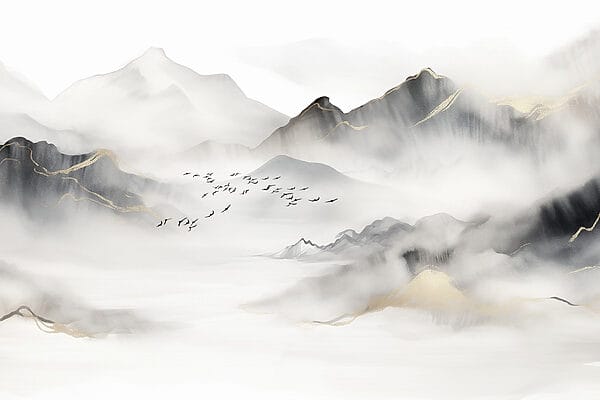 Vogels vliegen in de wolken Vogels vliegen in de wolken