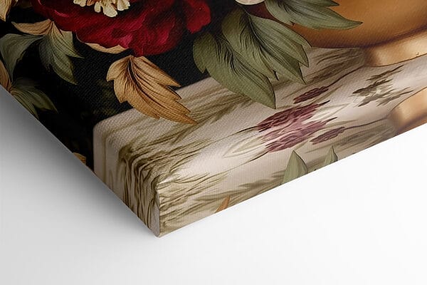 Vaas met bloemen op een tafel Vaas met bloemen op een tafel