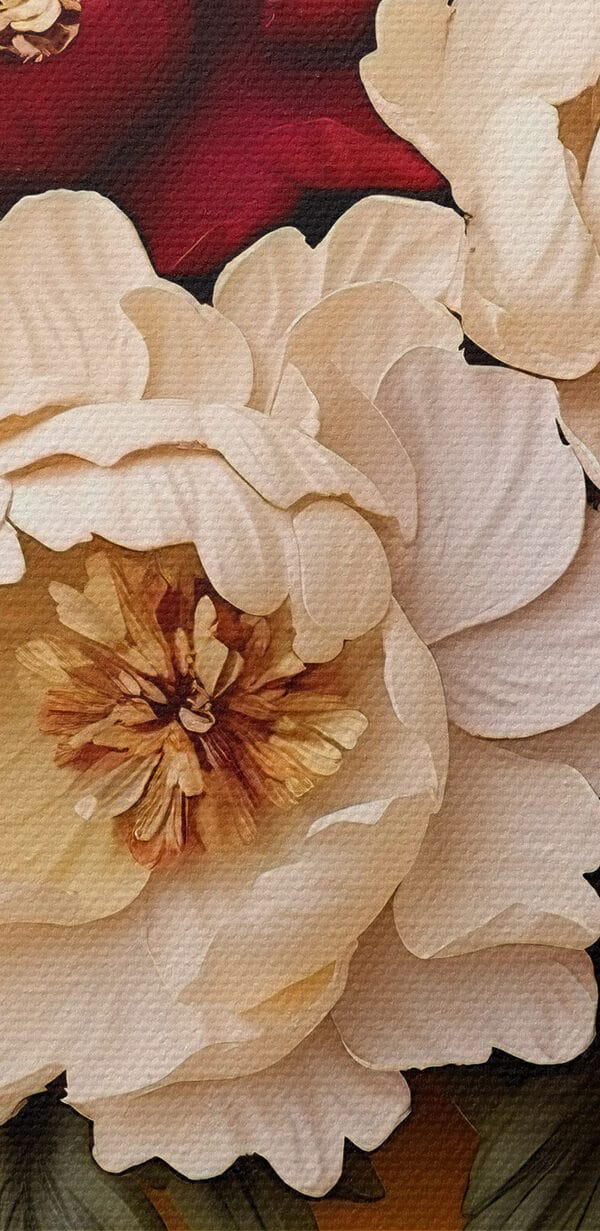 Vaas met bloemen op een tafel Vaas met bloemen op een tafel