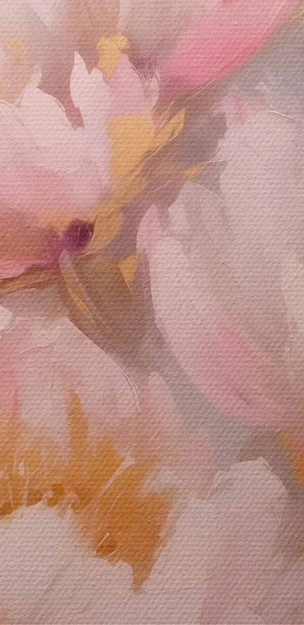 Schilderij van roze bloemen Schilderij van roze bloemen