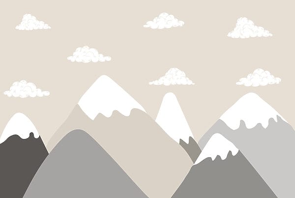 Bergketen met wolken Bergketen met wolken