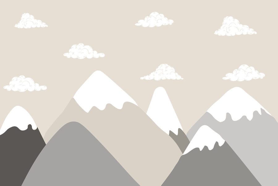 Bergketen met wolken