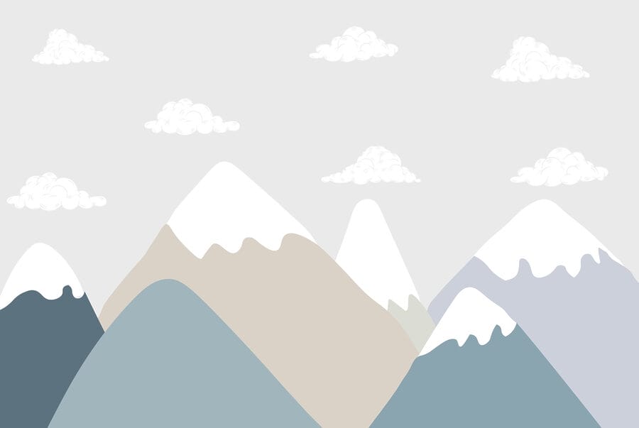 Bergketen met wolken