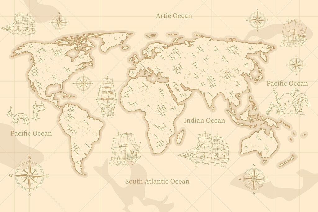 Kaart van de wereld Kaart van de wereld