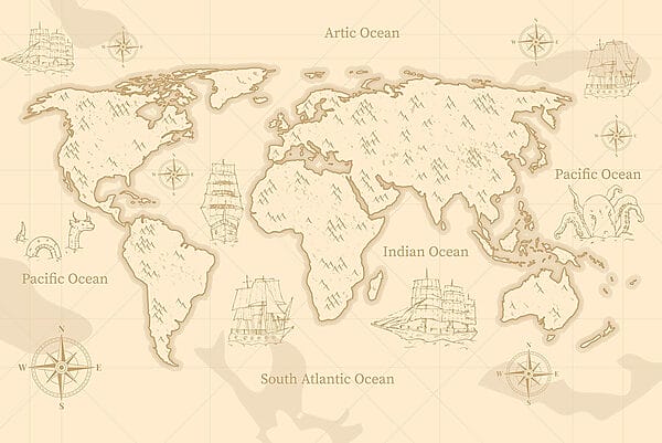 Kaart van de wereld Kaart van de wereld