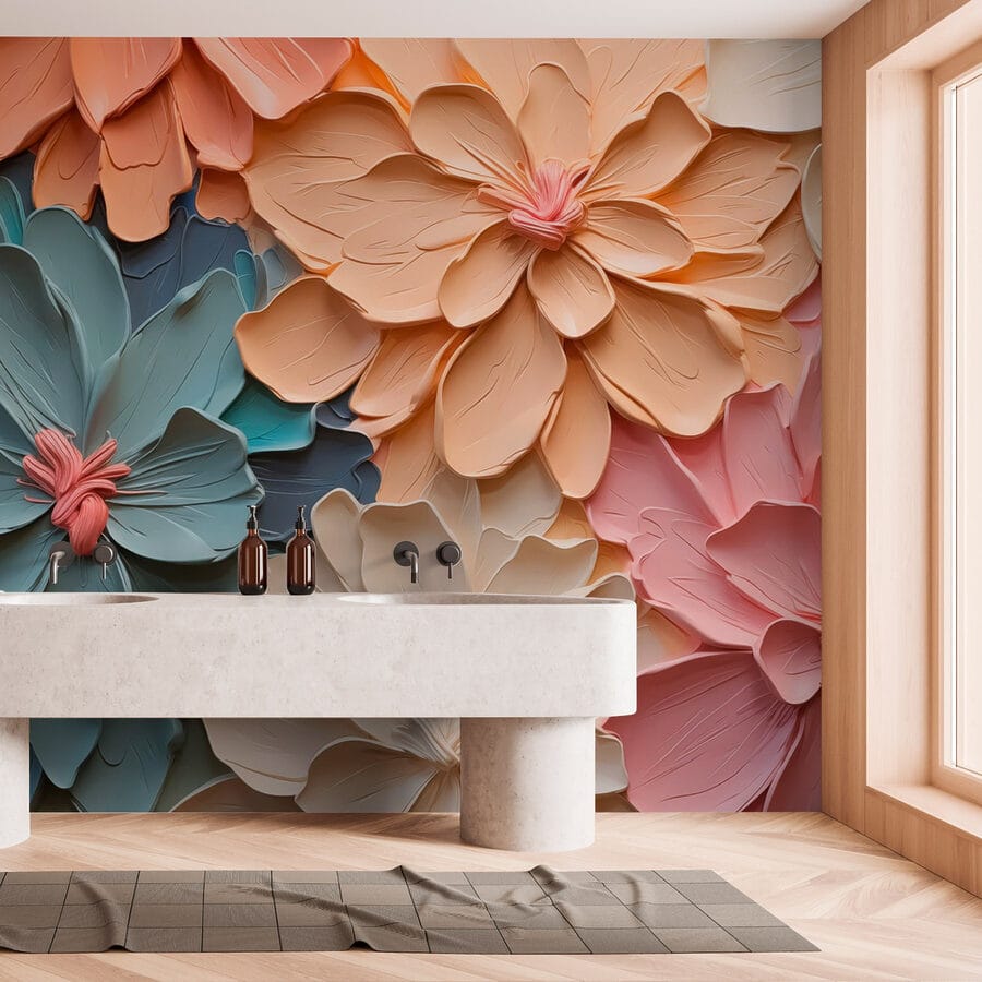 Groep bloemen van papier