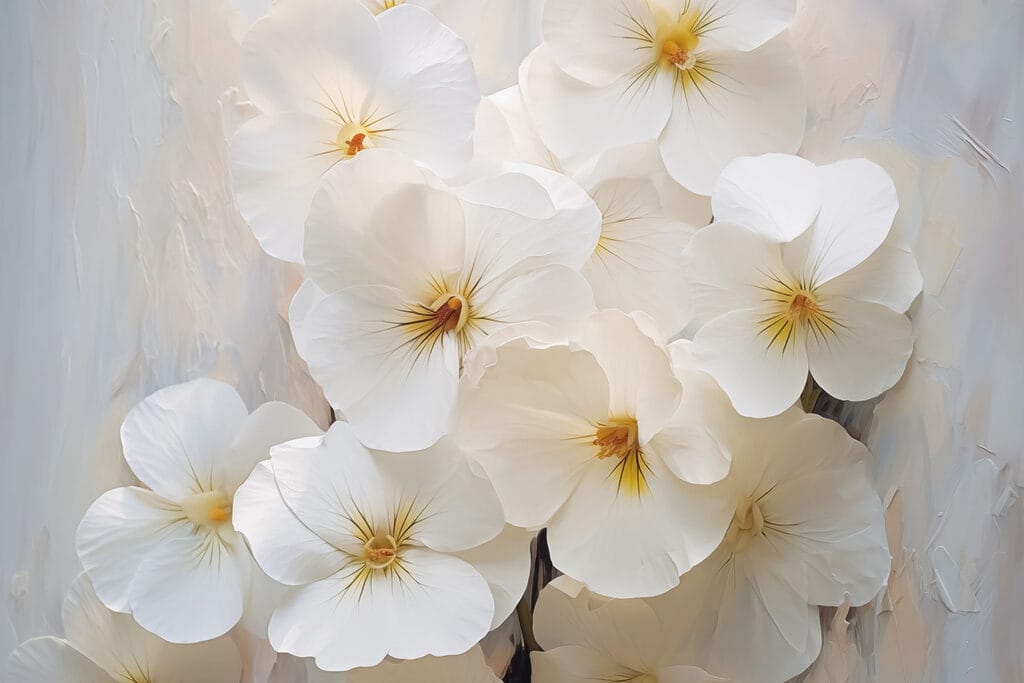 Groep witte bloemen Groep witte bloemen