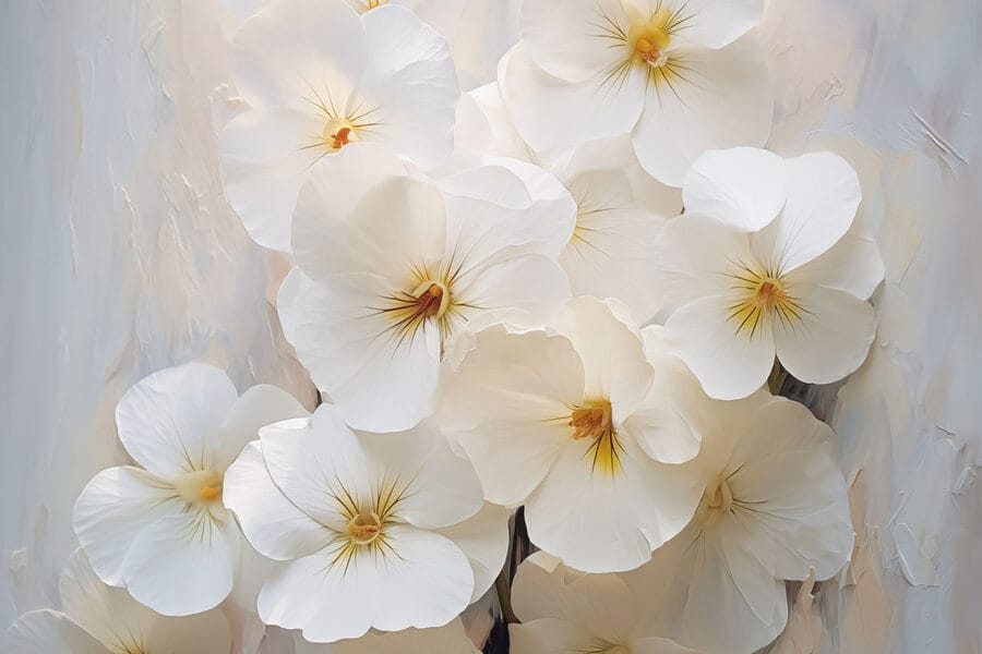 Groep witte bloemen Groep witte bloemen