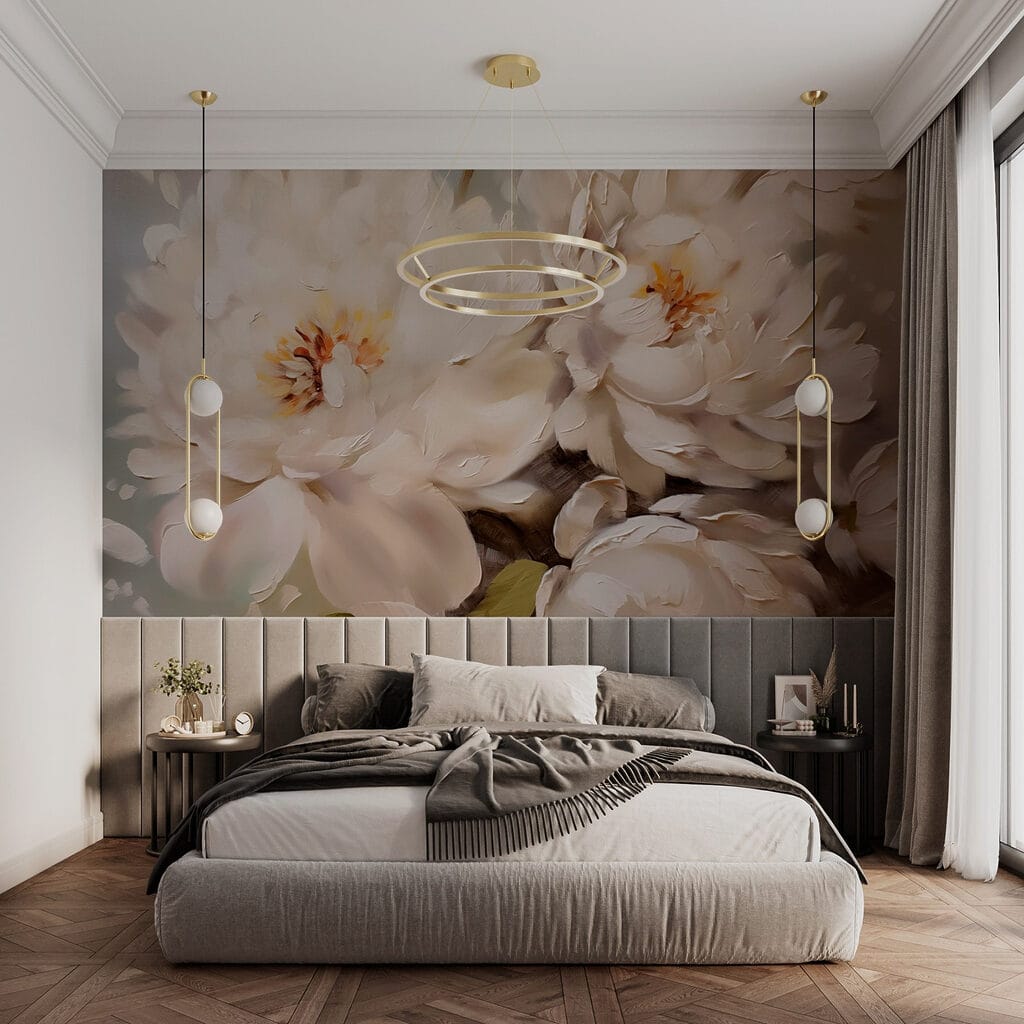 Painting of white flowers