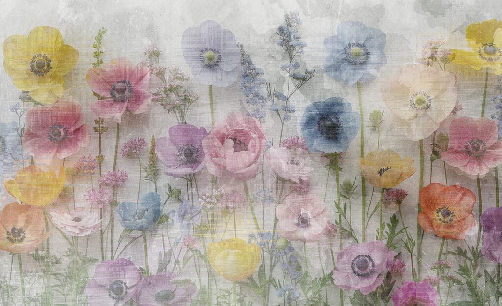 Groep bloemen op witte achtergrond Groep bloemen op witte achtergrond
