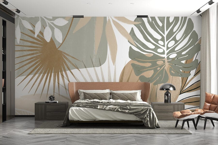 Op de natuur geïnspireerd abstract botanisch ontwerp