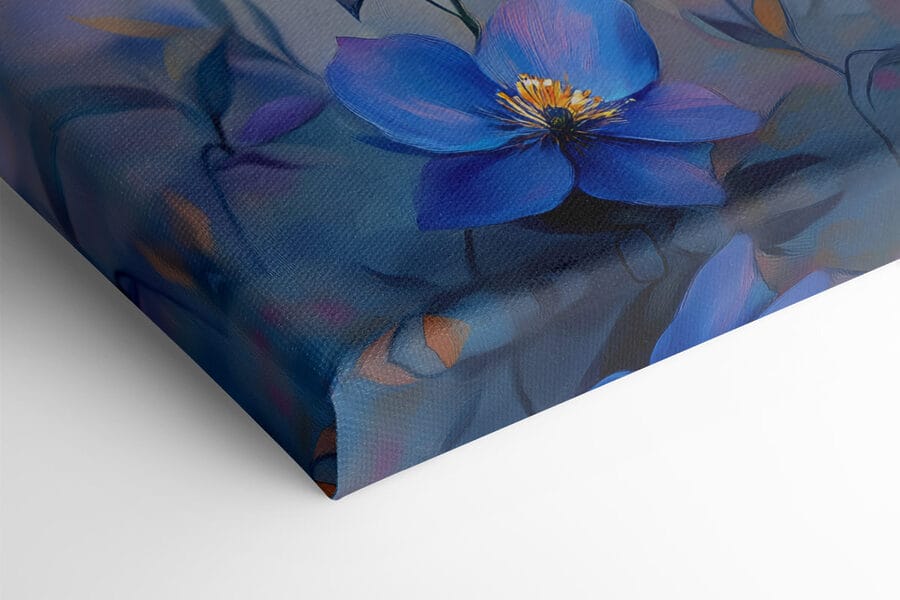 Groep blauwe bloemen