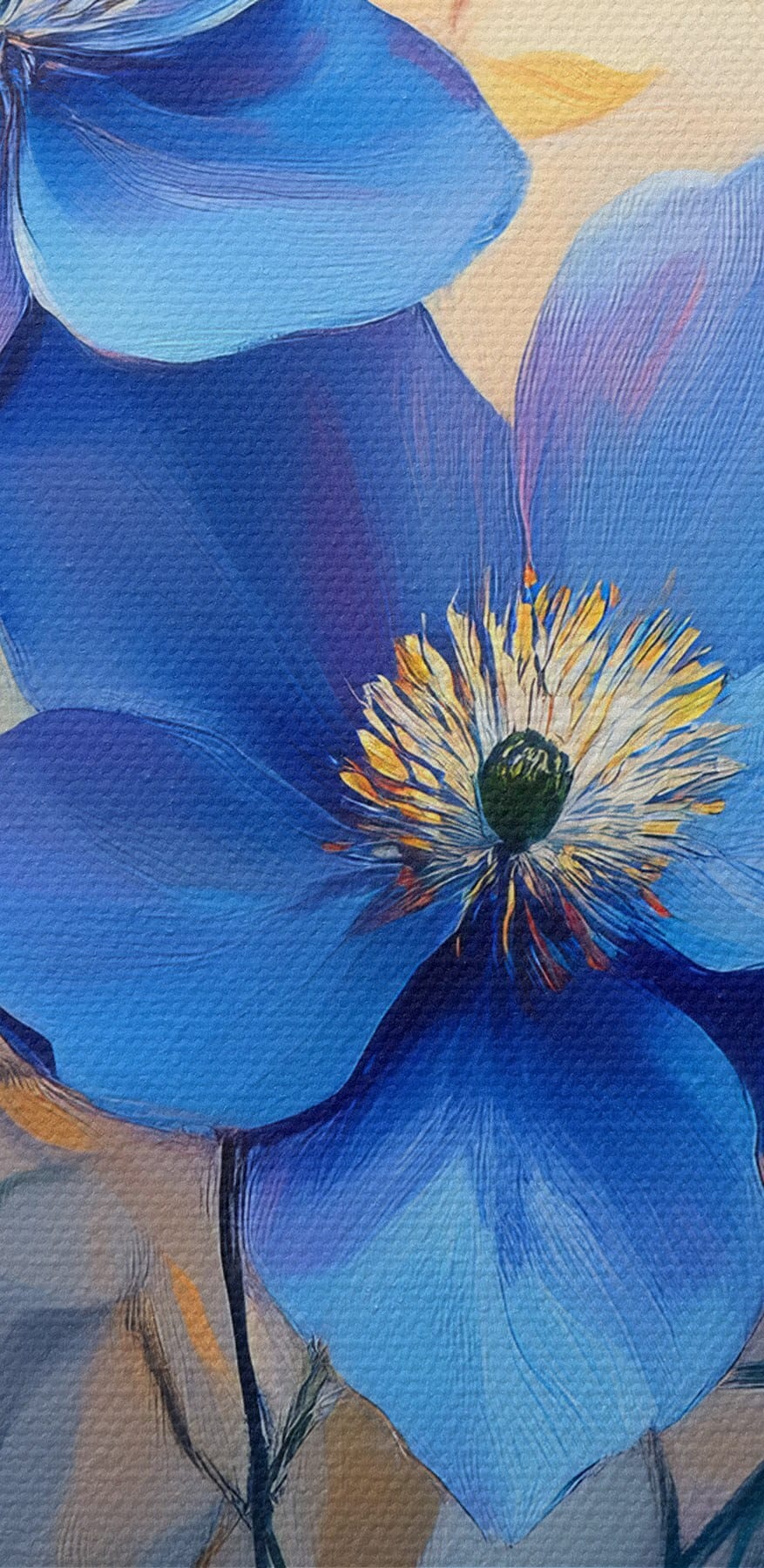 Groep blauwe bloemen