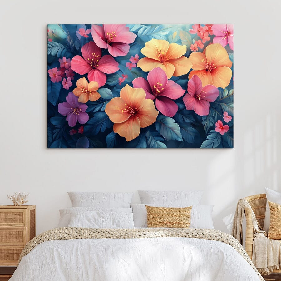 Groep kleurrijke bloemen