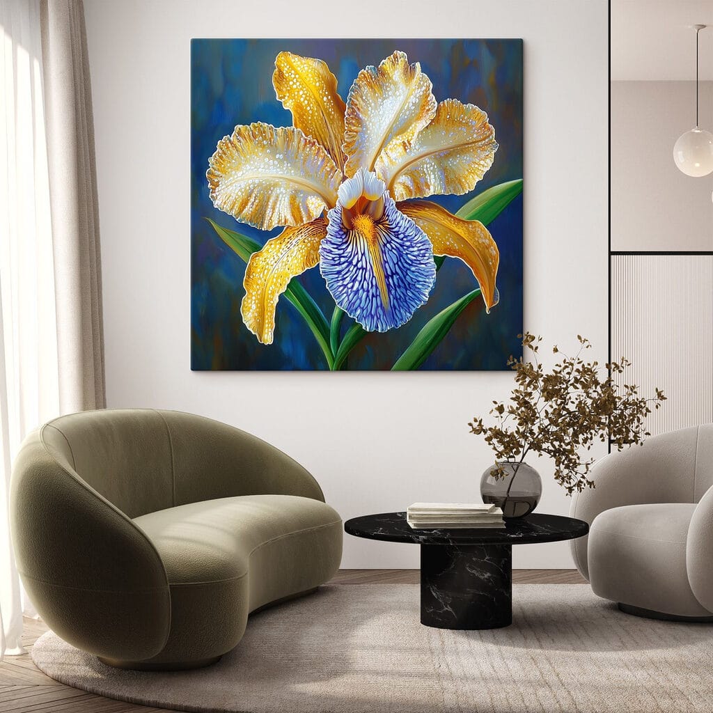 Yellow and blue flower