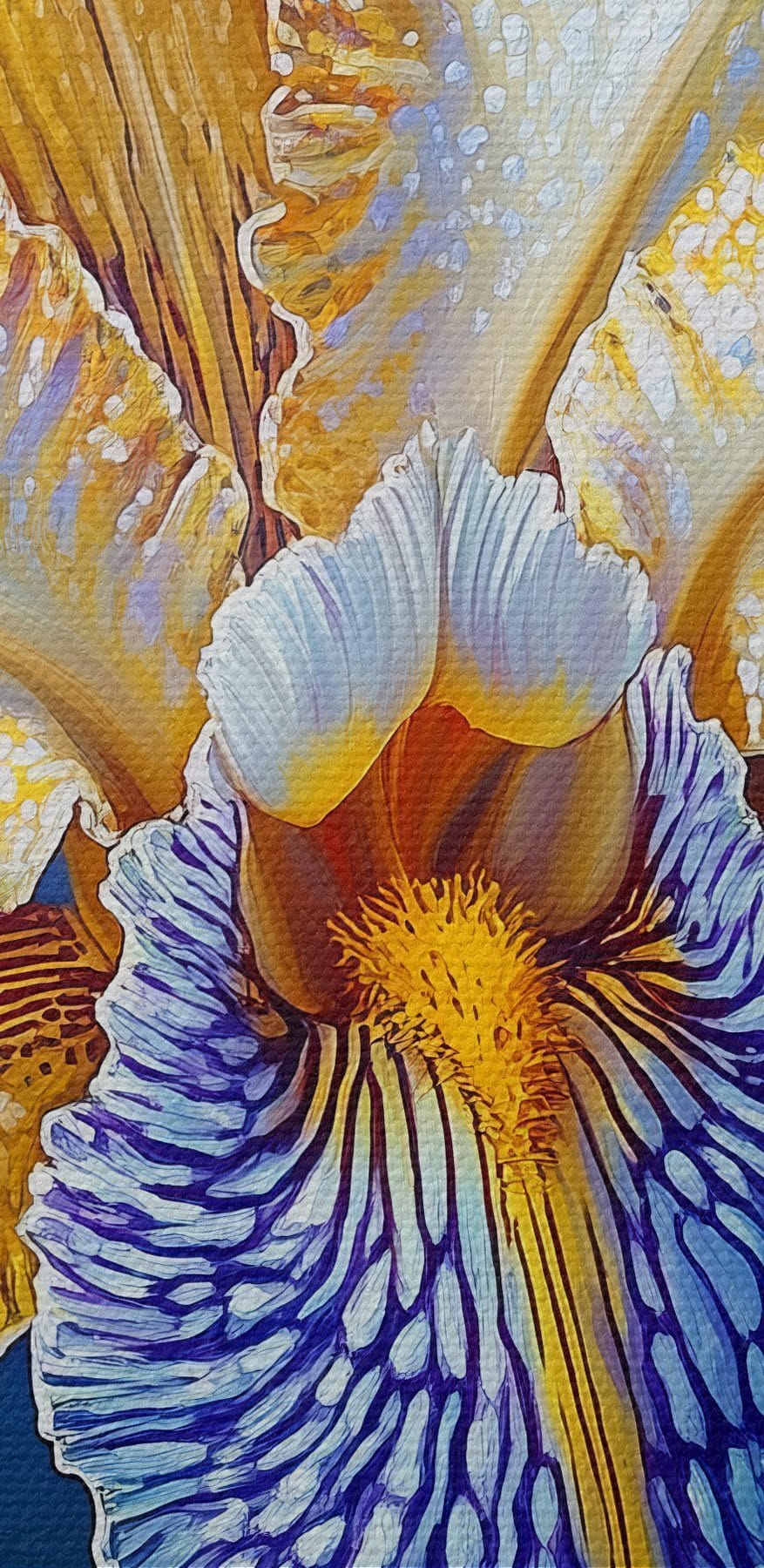 Gele en blauwe bloem