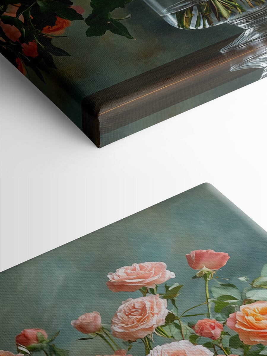 Canvas Schilderijen Boeket bloemen in een vaas - Afbeelding 3