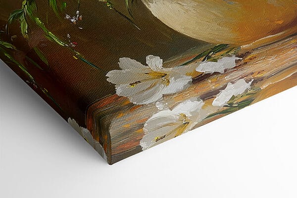 Schilderij van bloemen in een vaas Schilderij van bloemen in een vaas